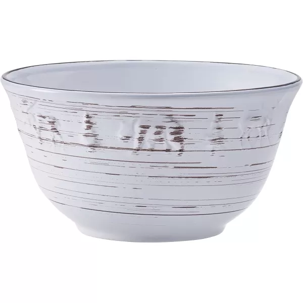 Pfaltzgraff Trellis White 16-Piece Dinnerware Set, Service for 4, Distressed White