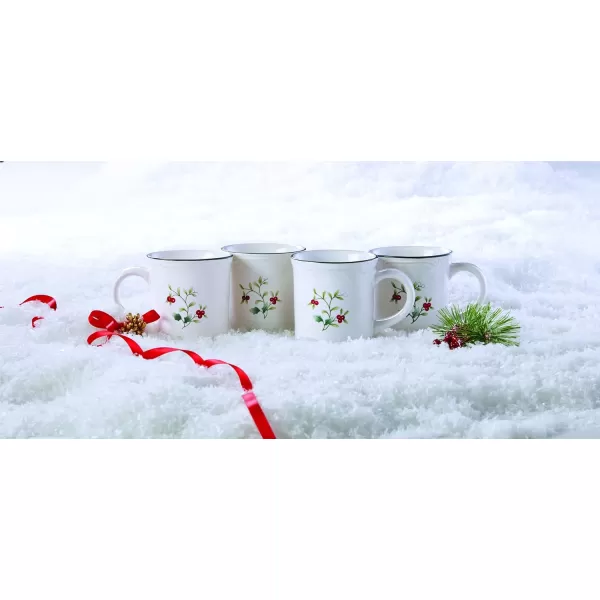 Pfaltzgraff Winterberry 12-Ounce Coffee Mugs, Set of 4 -