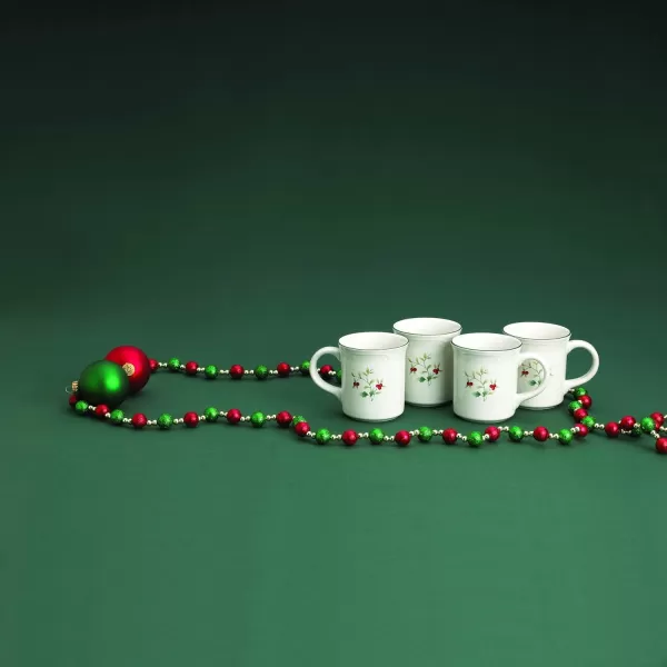 Pfaltzgraff Winterberry 12-Ounce Coffee Mugs, Set of 4 -