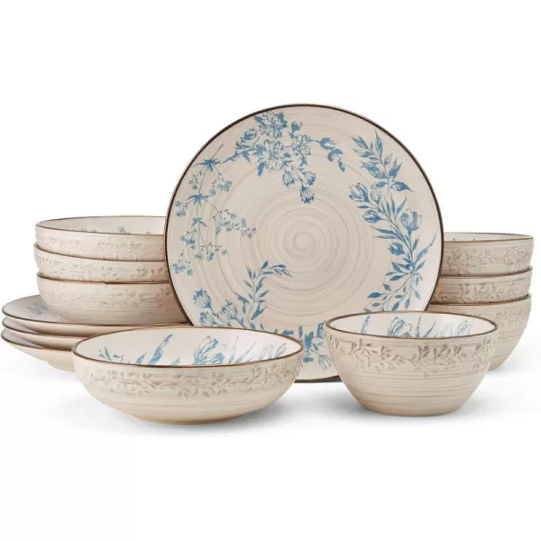 Pfaltzgraff 5274249 Bella 12 Piece Dinnerware Set, Service For 4, Multicolor