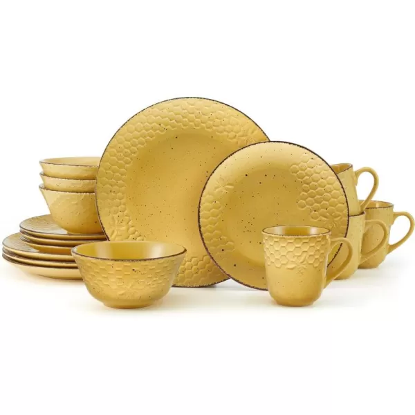 Pfaltzgraff Bumble Bee 16-Piece Dinnerware Set, White