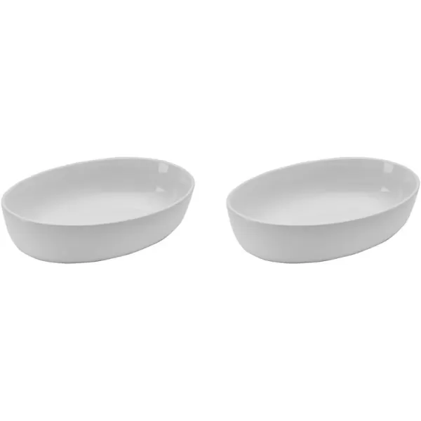 Pfaltzgraff Burrito Oval Set of 4 Dip Fruit Bowls, 7-Inch, White)