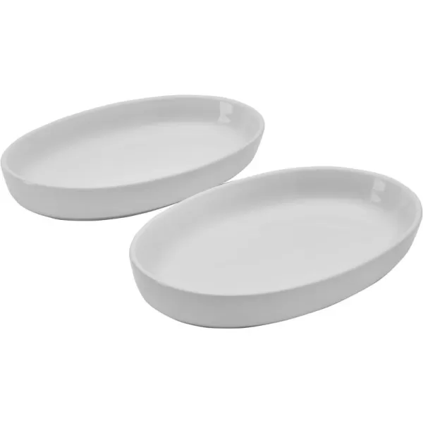 Pfaltzgraff Burrito Oval Set of 4 Dip Fruit Bowls, 7-Inch, White