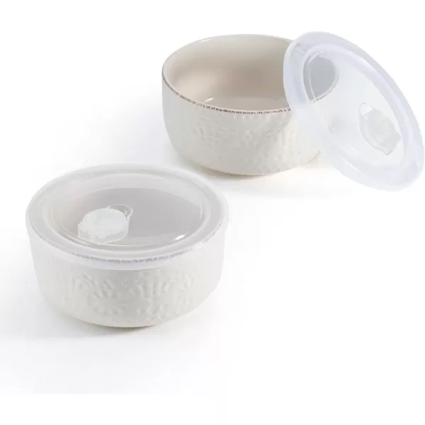 Pfaltzgraff Chateau Storage Bowls, 6 inch, Cream