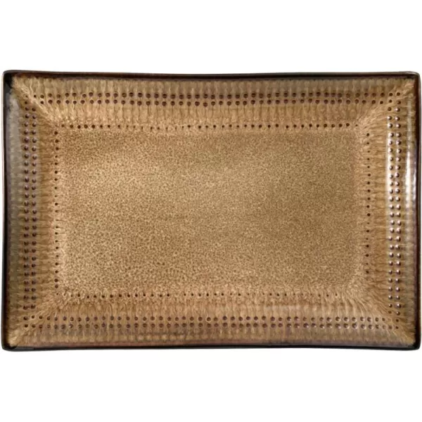 Pfaltzgraff Clay Cambria Rectangle Platter, 14" x 9", Brown