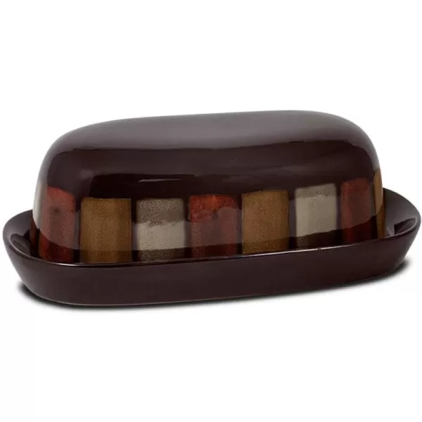 Pfaltzgraff Covered Butter Dish, One Size, White/Pink