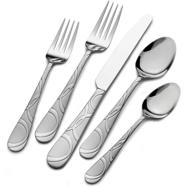 Pfaltzgraff Garland Frost 20-Piece Stainless Steel Flatware Set, Service for 4
