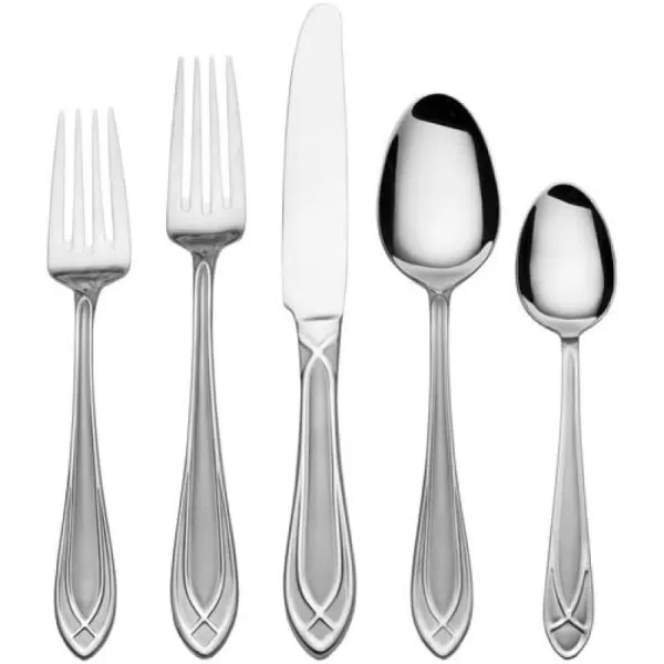 Pfaltzgraff Garland Frost 20-Piece Stainless Steel Flatware Set, Service for 4
