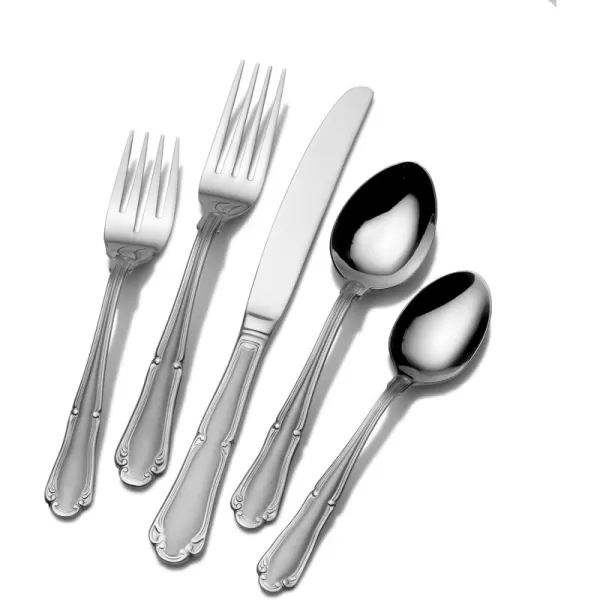 Pfaltzgraff Garland Frost 20-Piece Stainless Steel Flatware Set, Service for 4