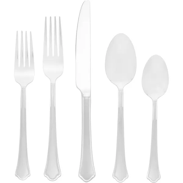 Pfaltzgraff Garland Frost 20-Piece Stainless Steel Flatware Set, Service for 4
