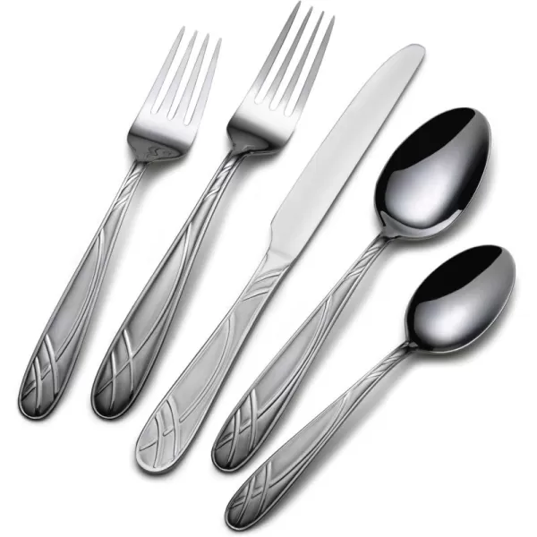 Pfaltzgraff Garland Frost 20-Piece Stainless Steel Flatware Set, Service for 4