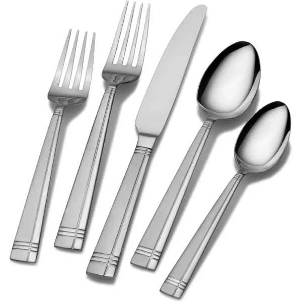 Pfaltzgraff Garland Frost 20-Piece Stainless Steel Flatware Set, Service for 4