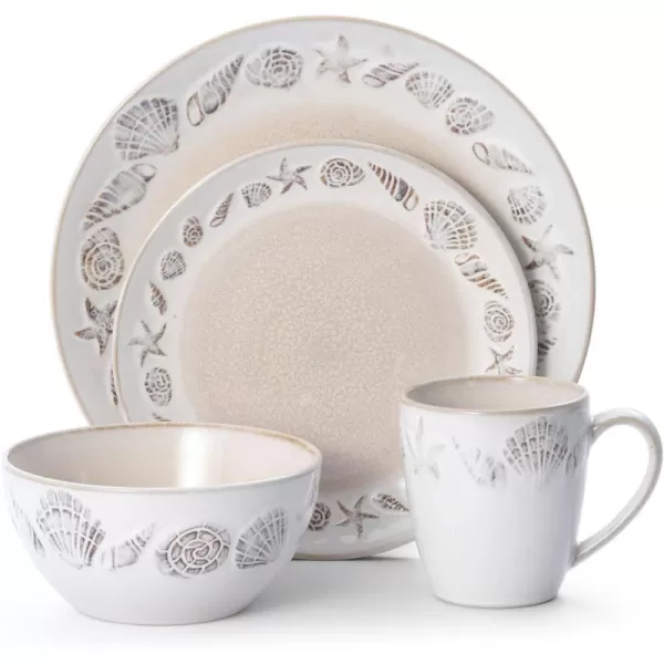 Pfaltzgraff Panama 16-Piece Dinnerware Set, Beige