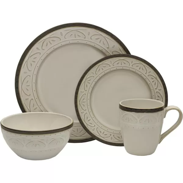 Pfaltzgraff Promenade Scrool Dinnerware Set, Service for 4, Scroll, 16-Piece