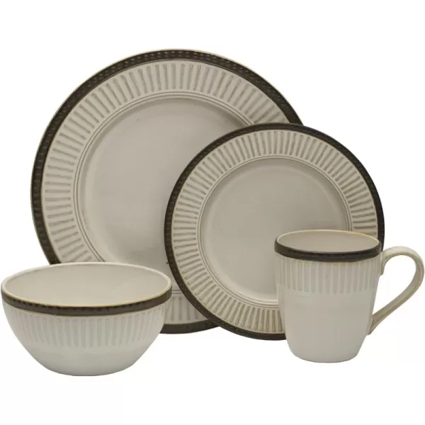 Pfaltzgraff Promenade Scrool Dinnerware Set, Service for 4, Scroll, 16-Piece