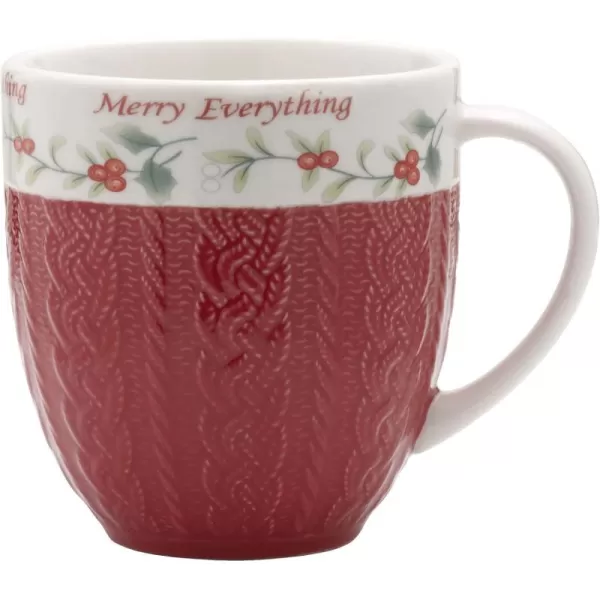 Pfaltzgraff Winterberry Christmas Cheer Mugs, 2 Count , Assorted