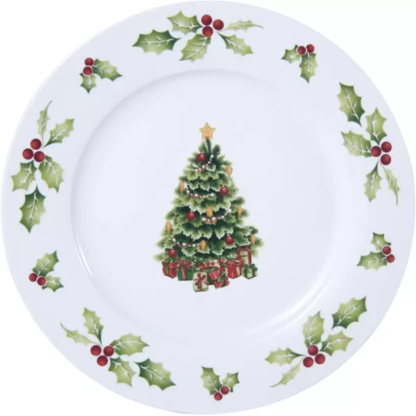 Pfaltzgraff Christmas Day Dinnerware Set, Service For 8, White