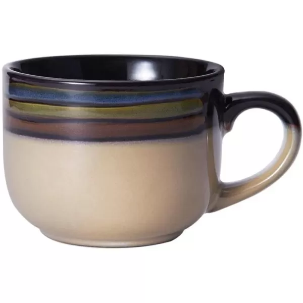 Pfaltzgraff Galaxy Jumbo Soup Mug, beige, brown, green, blue 24 ounce