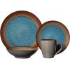 imagePfaltzgraff 5239319 Monroe Blue 16Piece Dinnerware Set Assorted