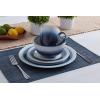 imagePfaltzgraff Eclipse Blue 16Piece Stoneware Round Dinnerware Set 1 inch dinner plate 8 inch salad plate 6 inch soup cereal bowl 26 ounce and 14 ounce mug BlueWhite