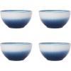 imagePfaltzgraff Eclipse Blue 16Piece Stoneware Round Dinnerware Set 1 inch dinner plate 8 inch salad plate 6 inch soup cereal bowl 26 ounce and 14 ounce mug BlueWhite