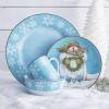 imagePfaltzgraff Evergreen Ernie Dinnerware Set 16 Piece Blue White