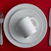 imagePfaltzgraff Sylvia 32Piece White Dinnerware Set Service for 8 Durable Stoneware Plates Bowls and Mugs Microwave and Dishwasher Safe