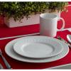 imagePfaltzgraff Sylvia 32Piece White Dinnerware Set Service for 8 Durable Stoneware Plates Bowls and Mugs Microwave and Dishwasher Safe