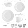 imagePfaltzgraff Sylvia 32Piece White Dinnerware Set Service for 8 Durable Stoneware Plates Bowls and Mugs Microwave and Dishwasher Safe