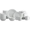 imagePfaltzgraff Sylvia 32Piece White Dinnerware Set Service for 8 Durable Stoneware Plates Bowls and Mugs Microwave and Dishwasher Safe