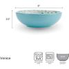 imagePfaltzgraff Venice Set of 2 Pasta Bowls 8 Inch Teal and White8 Inch