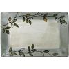 imagePfaltzgraff Rustic Leaves Rectangular PlatterWhite 14 Inch Long x 9 Inch Wide