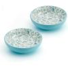 imagePfaltzgraff Venice Set of 2 Pasta Bowls 8 Inch Teal and White8 Inch