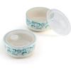 imagePfaltzgraff Venice Storage Bowls 6 inch Teal and White