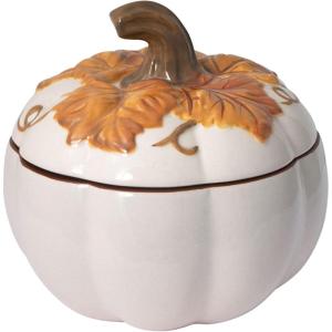 imagePfaltzgraff Autumn Berry Covered Pumpkin Bowl Holds 20 Ounces Cream