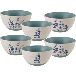 imagePfaltzgraff Floral Matte Soup Cereal Bowls Set Of 6 24Ounce MulticolorSet Of 6  24Ounce