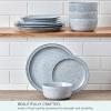 imagePfaltzgraff Blooming Meadow 12 Piece Plates Bowls Dinnerware Set Service for 4 Blue