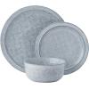 imagePfaltzgraff Blooming Meadow 12 Piece Plates Bowls Dinnerware Set Service for 4 Blue