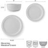 imagePfaltzgraff Blooming Meadow 12 Piece Plates Bowls Dinnerware Set Service for 4 Cream