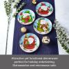 imagePfaltzgraff Evergreen Ernie Santa Salad Plates Set of 4 blue white green redSet of 4