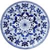 imagePfaltzgraff Midnight Blooms 12 Piece Floral Stoneware Dinnerware Plate Bowl Dish Set Service for 4 BlackBlueWhite
