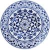 imagePfaltzgraff Midnight Blooms 12 Piece Floral Stoneware Dinnerware Plate Bowl Dish Set Service for 4 BlackBlueWhite