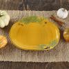 imagePfaltzgraff Plymouth Autumn Harvest Thanksgiving Small Pumpkin Platter 12 Inch Orange