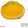 imagePfaltzgraff Plymouth Autumn Harvest Thanksgiving Small Pumpkin Platter 12 Inch Orange