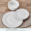 imagePfaltzgraff Sonya White 24 Piece Plate Bowl Dinnerware Set Service for 8