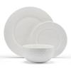 imagePfaltzgraff Sonya White 24 Piece Plate Bowl Dinnerware Set Service for 8