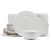 imagePfaltzgraff Sonya White 24 Piece Plate Bowl Dinnerware Set Service for 8