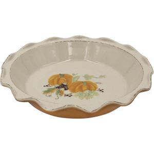 imagePfaltzgraff Plymouth Autumn Harvest Pumpkin Pie Stoneware Baking Dish 105 Inch