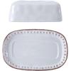 imagePfaltzgraff Canyon Bead Stoneware Covered Butter Dish with Lid 7 Inch White