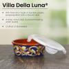 imagePfaltzgraff Villa Della Luna Italian Scroll Stoneware Ceramic Food Storage Bowl with Snapdown BPAFree Lid 65 Inch